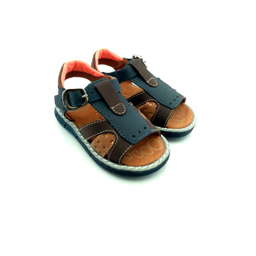 Zapatos Chanclas Marca Bebe Sandalias De Bebé Y Niño Pocholin Azul Marino Marrón Oscuro/Marrón Cla