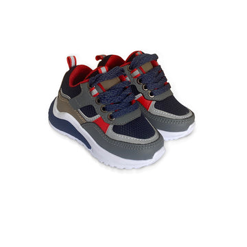 Zapatos deportivos de niño Pocholin Azul/Gris/Rojo