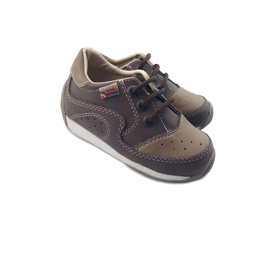 Zapatos de bebé y niño Pocholin león marrón