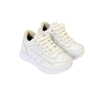 Zapatos Deportivos Colegial de trenzas Pocholin BLANCO
