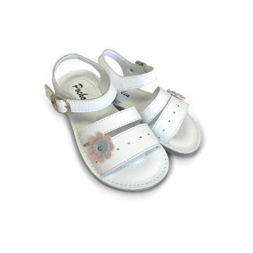 Sandalias de bebé y niña Pocholin blanca color
