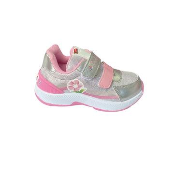 Zapato Baby run Pocholin Plateado/rosado