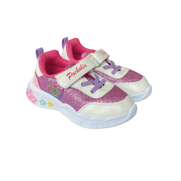 Zapato Baby run Pocholin Blanco/fucsia