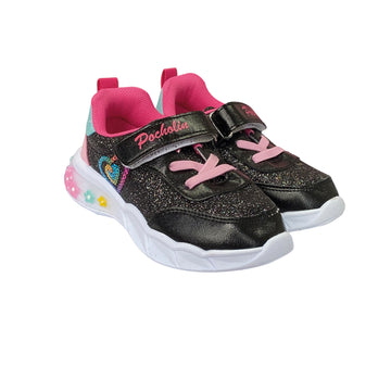 Zapato Baby run Pocholin Negro/fucsia