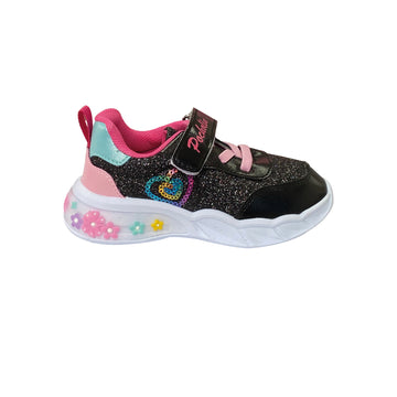 Zapato Baby run Pocholin Negro/fucsia