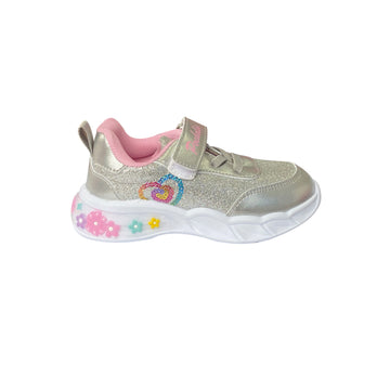 Zapato Baby run Pocholin Plateado/rosado