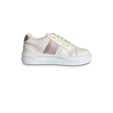 Zapato Casual Pocholin de Niña Blanco Multicolor