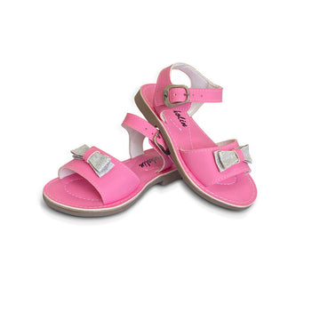 Sandalias de bebé y niña fucsia Lazo