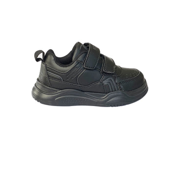 Zapato Deportivo Colegial de cierre mágico unisex Pocholin NEGRO (INCLUYE LONCHERA)
