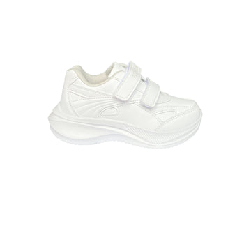 Zapatos Deportivos Colegial de cierre mágico unisex Pocholin BLANCO