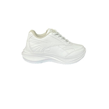 Zapatos Deportivos Colegial de trenzas unisex Pocholin BLANCO
