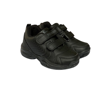 Zapatos Deportivo Colegial de cierre mágico unisex Pocholin NEGRO