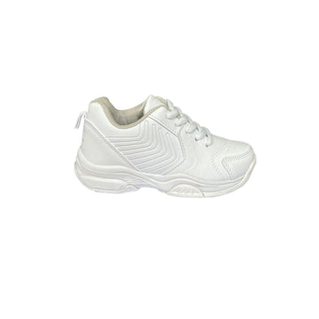 Zapatos Deportivos Colegial de trenzas unisex Pocholin BLANCO