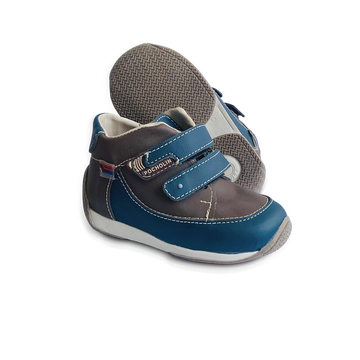 Zapatos de bebé y niño Pocholin león Marrón/Azul