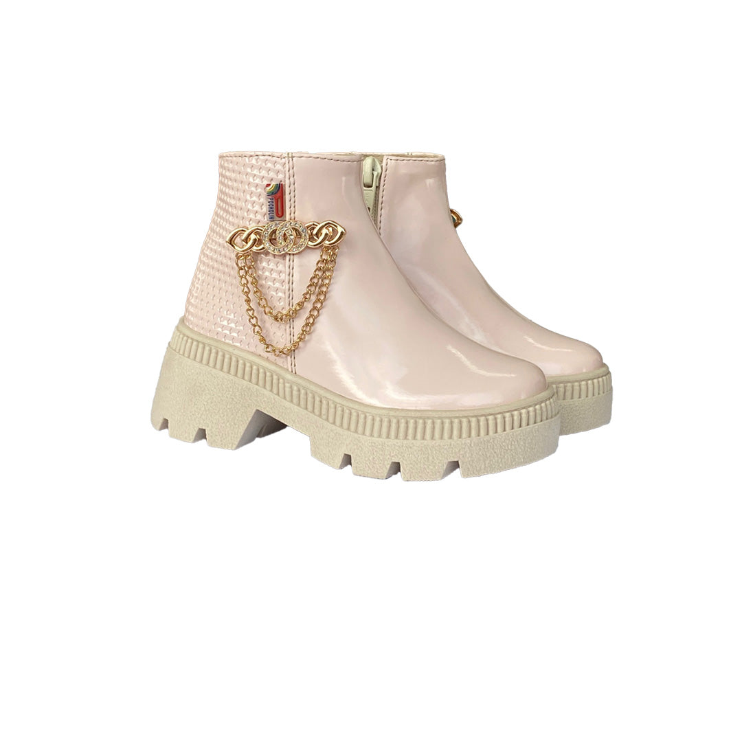 Bota Mini Glam Pocholin-rosado PATENTE