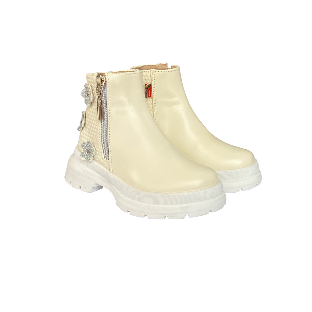 Bota Mini Glam Pocholin-crema