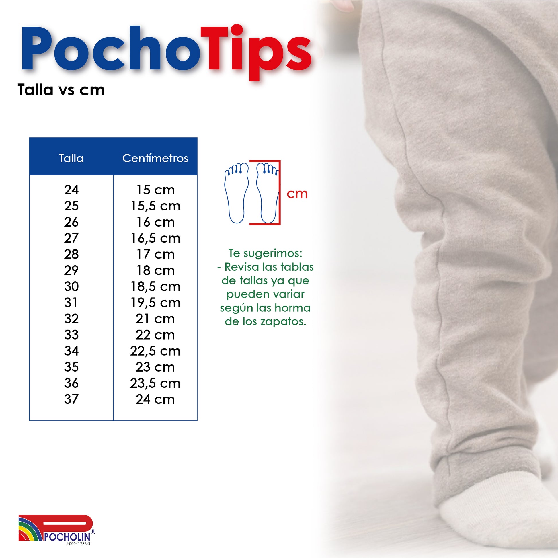 Tabla Numero 18 Zapato Bebe Niño Numero Calzado Estados Unidos