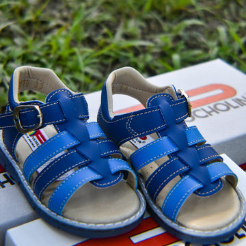 Sandalias de bebé y niño azul Pocholin